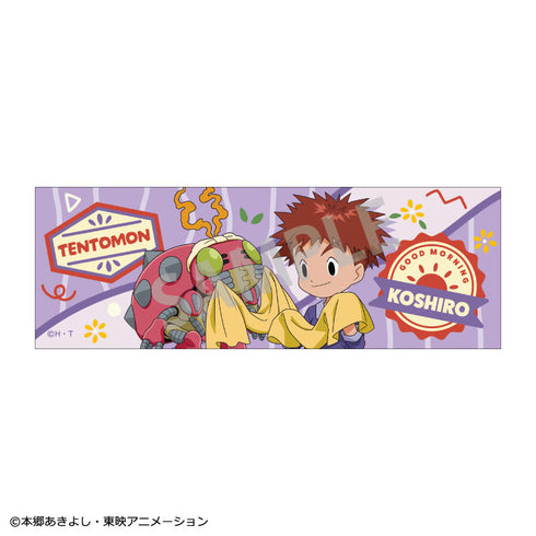 『デジモンアドベンチャー』ロングスクエア缶バッジ_ 泉光子郎&テントモン/ 寝起き